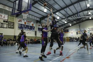 Cian Sullivan floats in a score over James Gormley