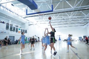 Meabh Barry adds another basket for the Warriors